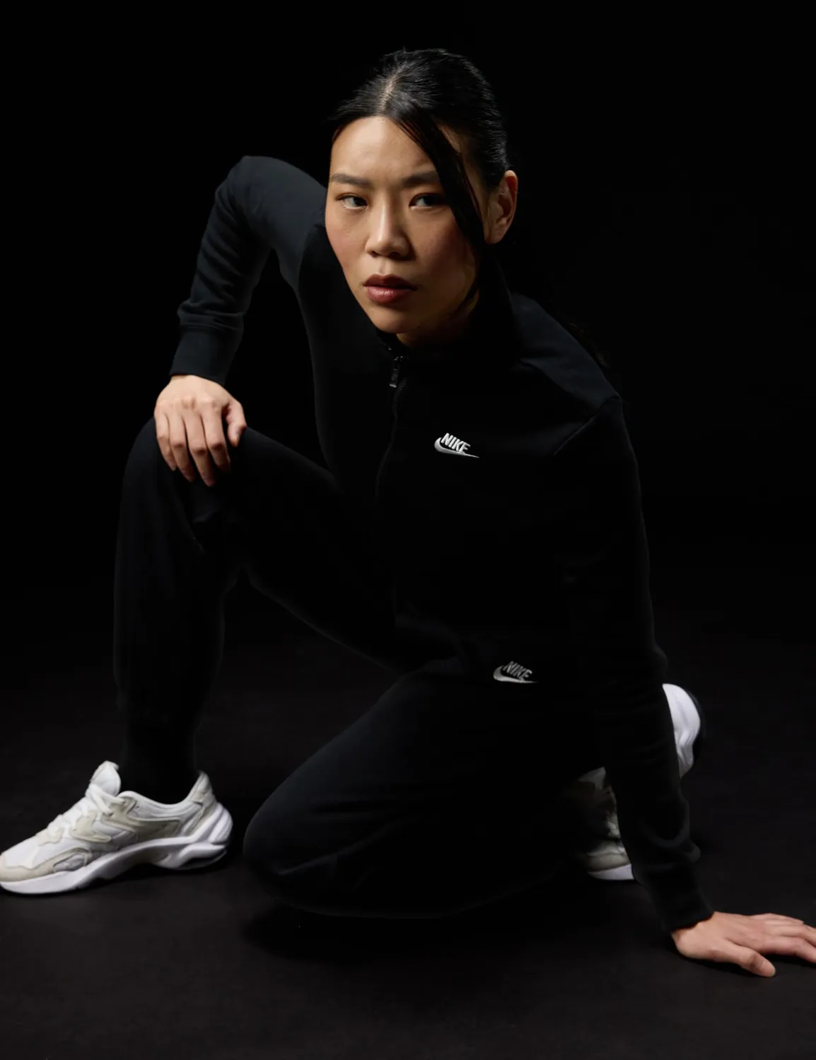 Nike Phoenix Fleece pantaloni tuta donna pile vita media