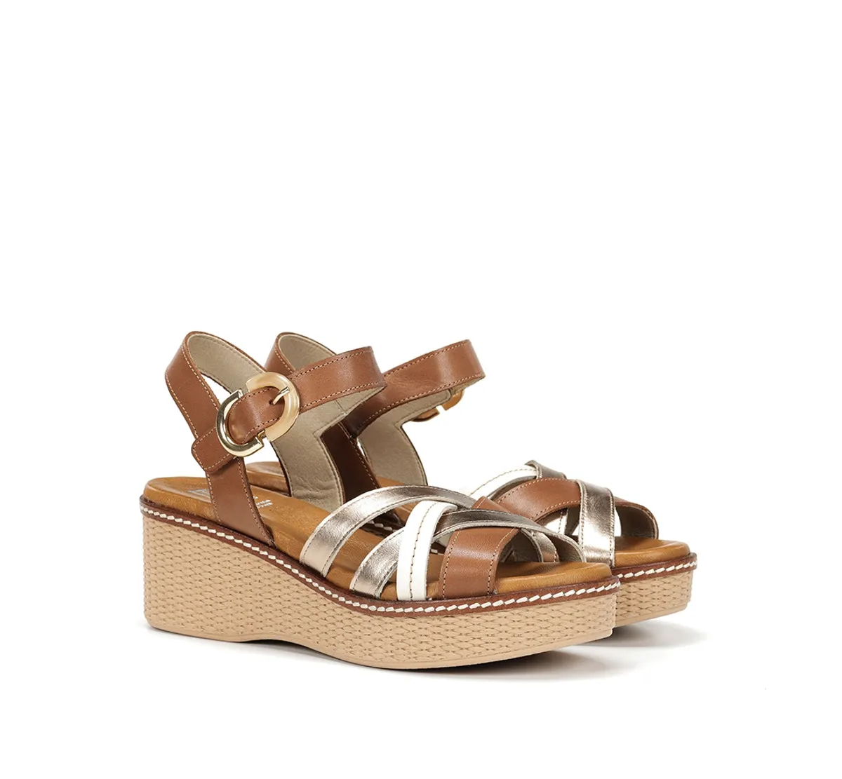 Fluchos Nido D9639 sandali donna marrone zeppa