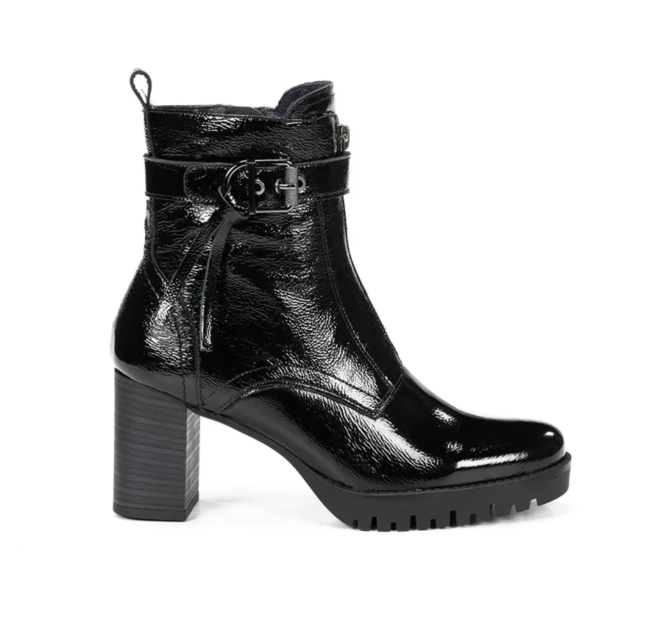 Dorking Evie D9163 stivaletti donna neri zeppa