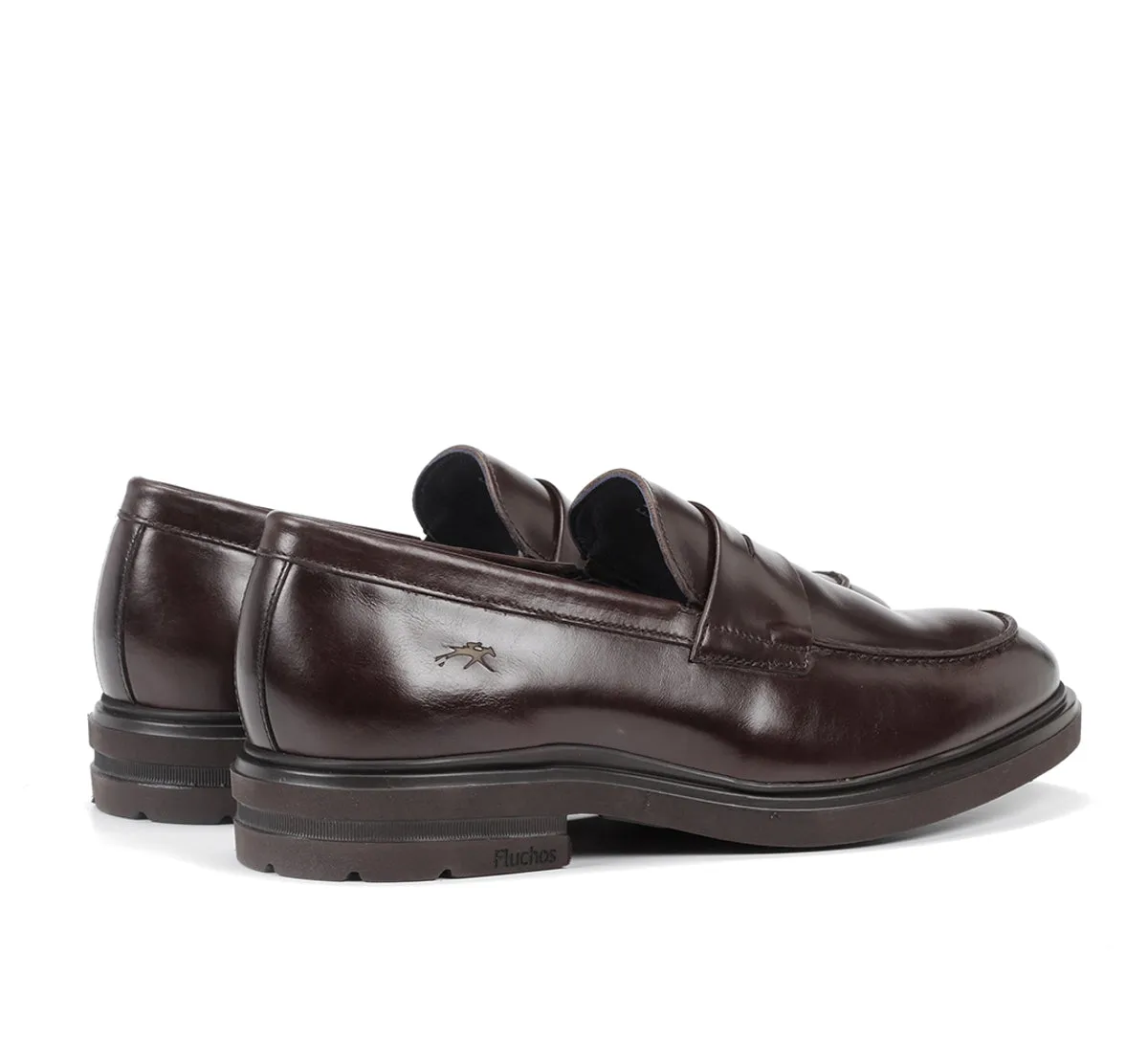 Fluchos Belgas F0633 mocassini uomo marrone in pelle