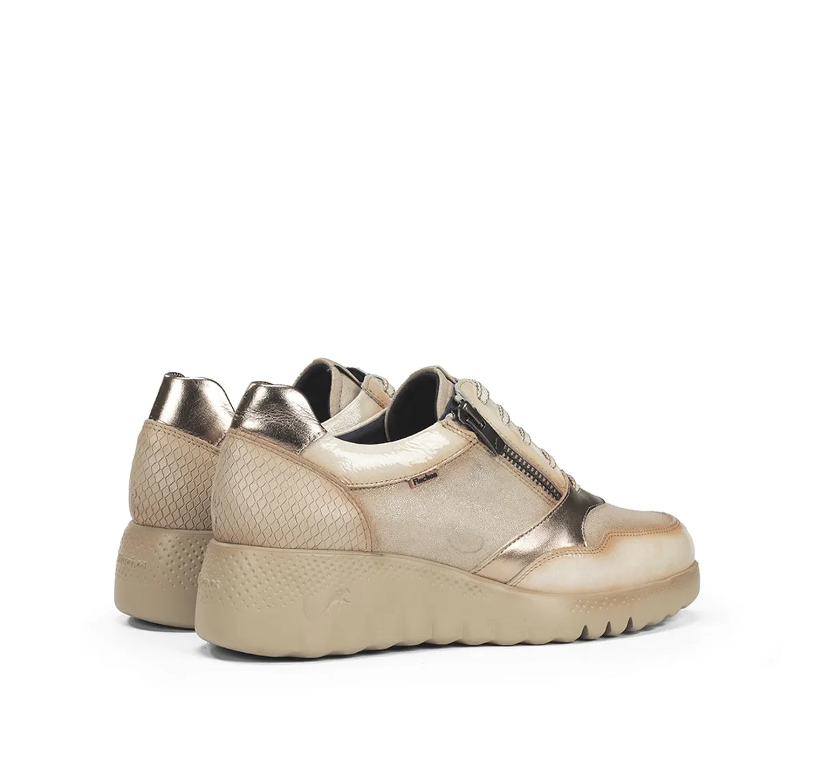 Fluchos Live F2248 sneakers taupe donna con zeppa