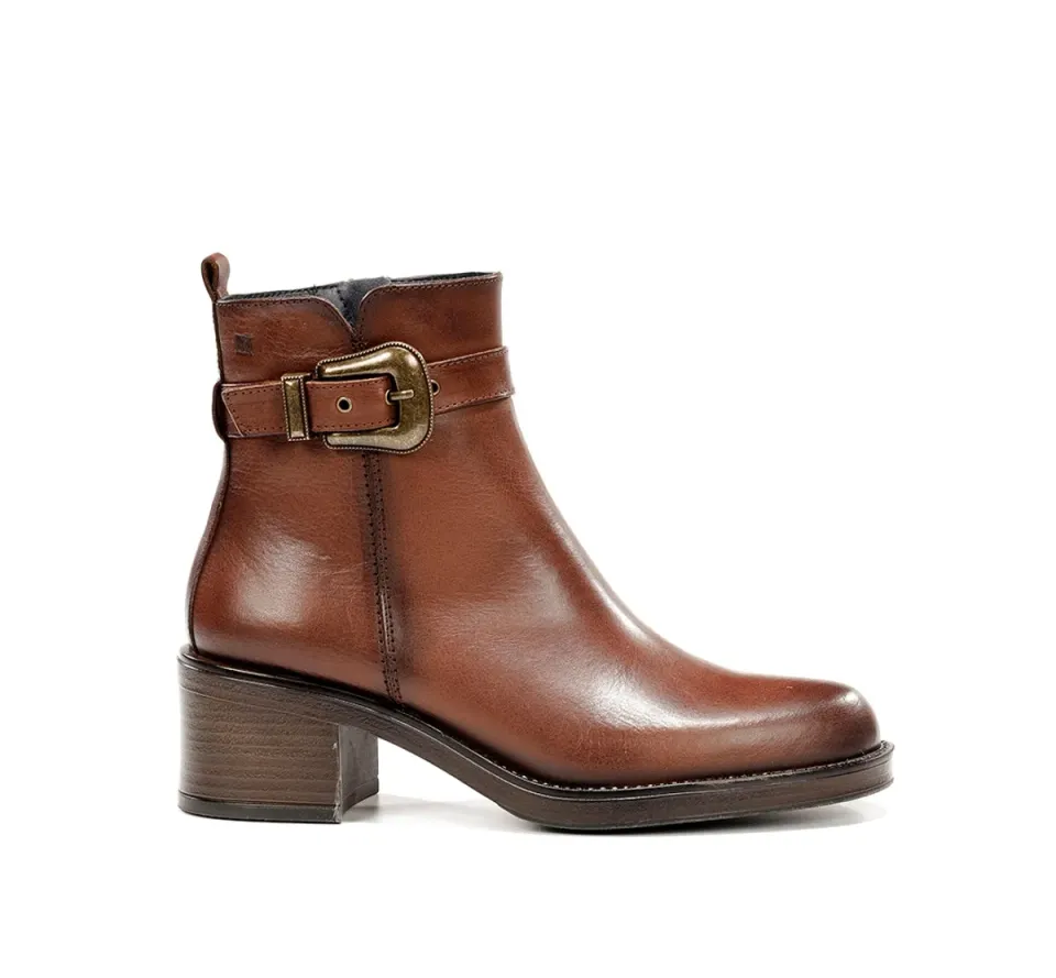 Fluchos Linet D9801 stivaletto marrone tacco medio
