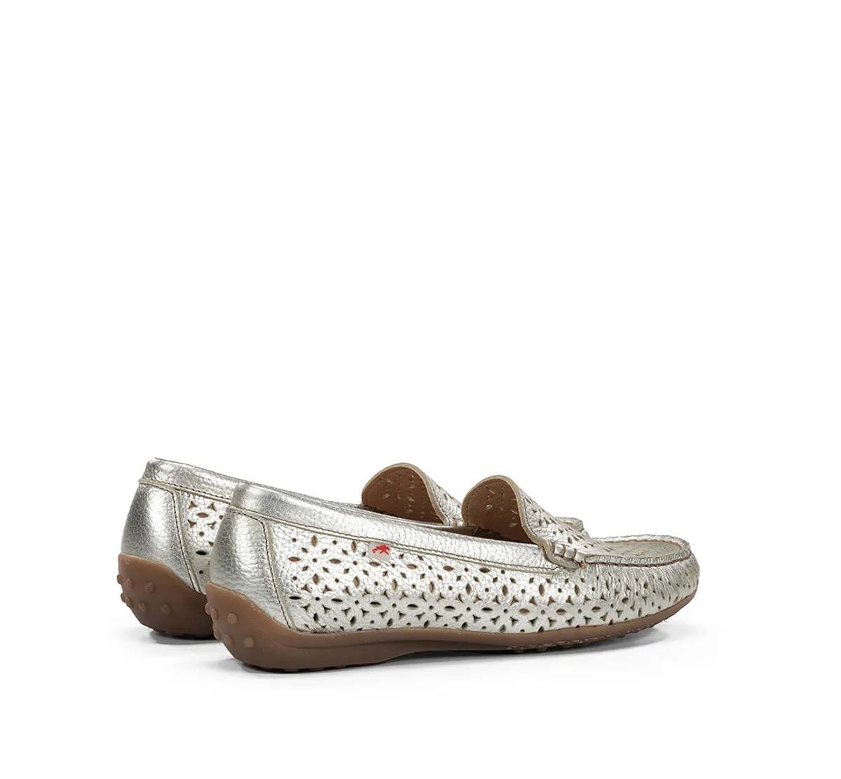 Fluchos Bruni F2157 mocassini argento pelle