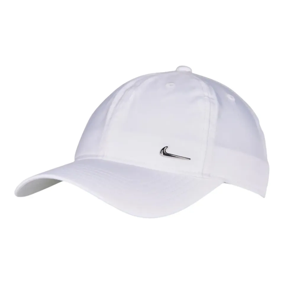 Nike Dri-Fit Metal Swoosh cappellino bambino bianco regolabile