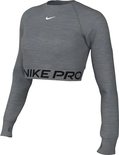 Nike Pro 365 Crop LS Top maglia donna M nera manica lunga