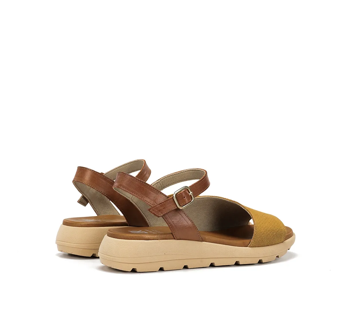 Fluchos Gandia D9464 sandali donna marroni fibbia