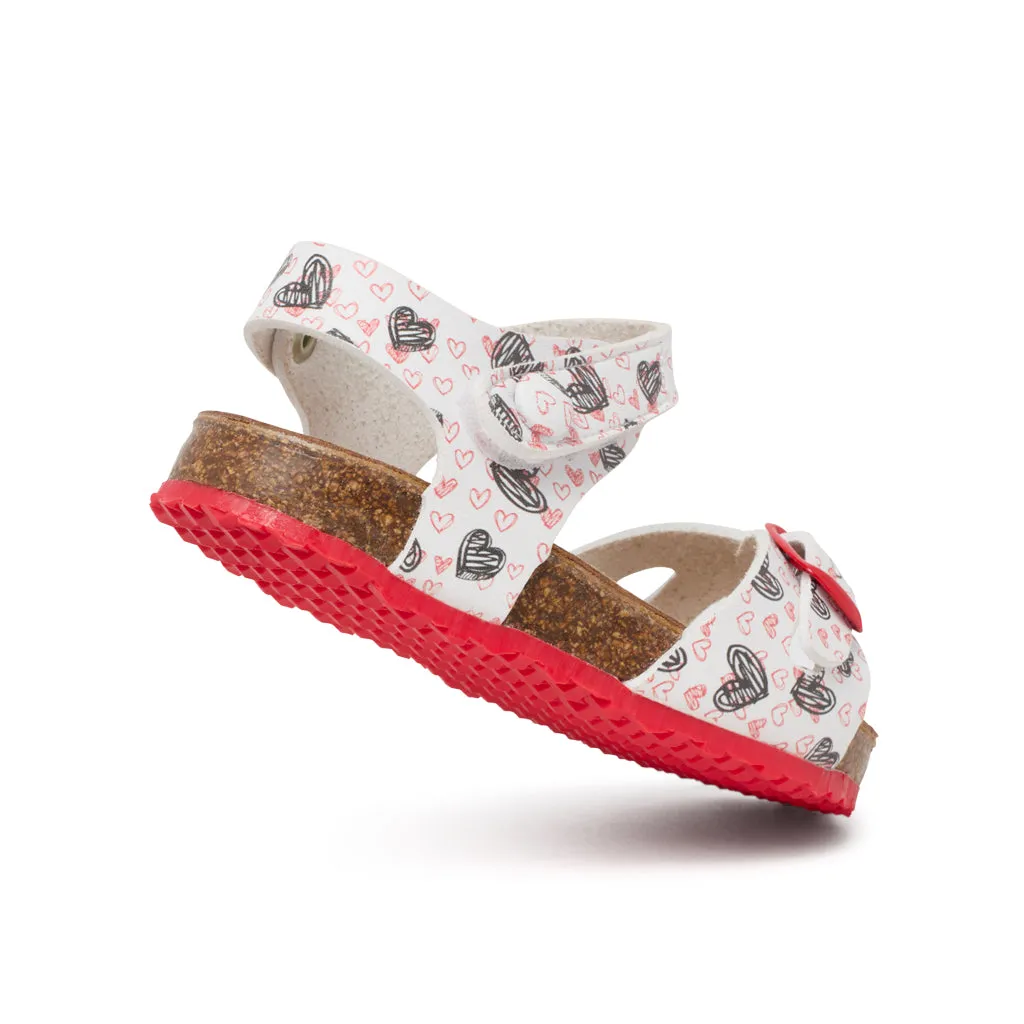 Suecos BabySteps Mini sandali bimbo bianchi rossi