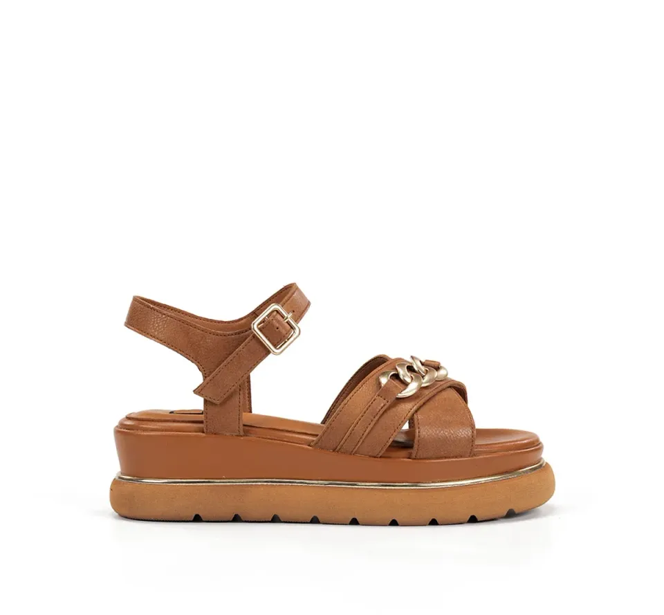 Fluchos Nika D9527 sandali donna marroni fibbie