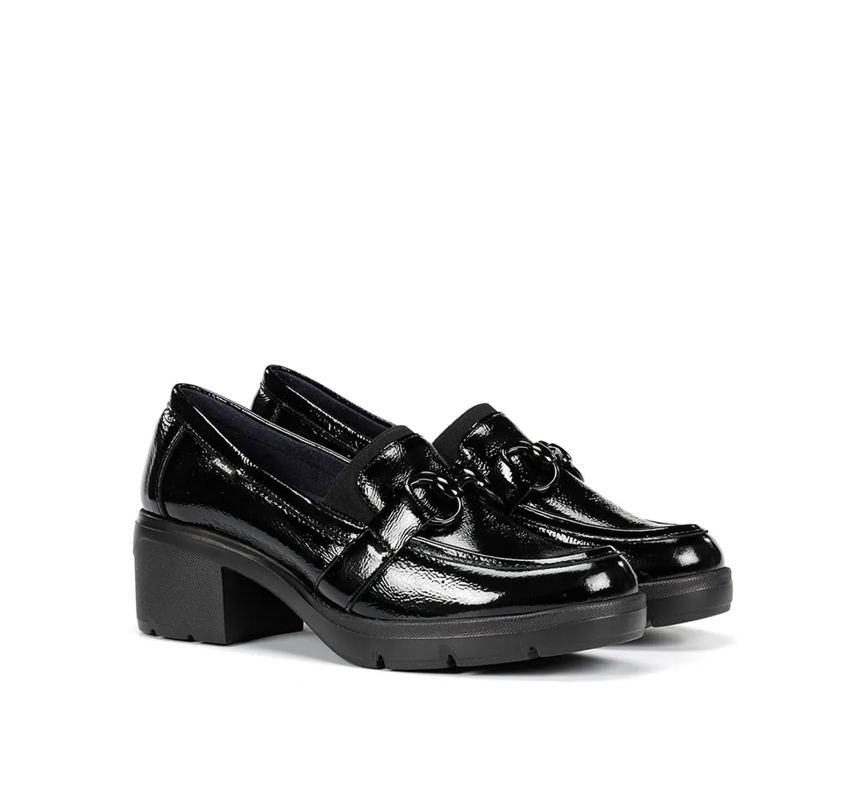 Fluchos Fugaz F2111 mocassino donna nero suola track
