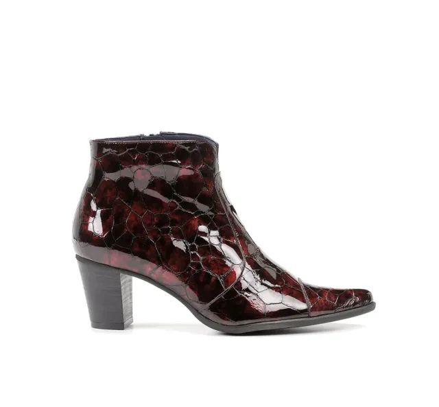 Dorking Deisy D8248 tronchetti donna bordeaux tacco