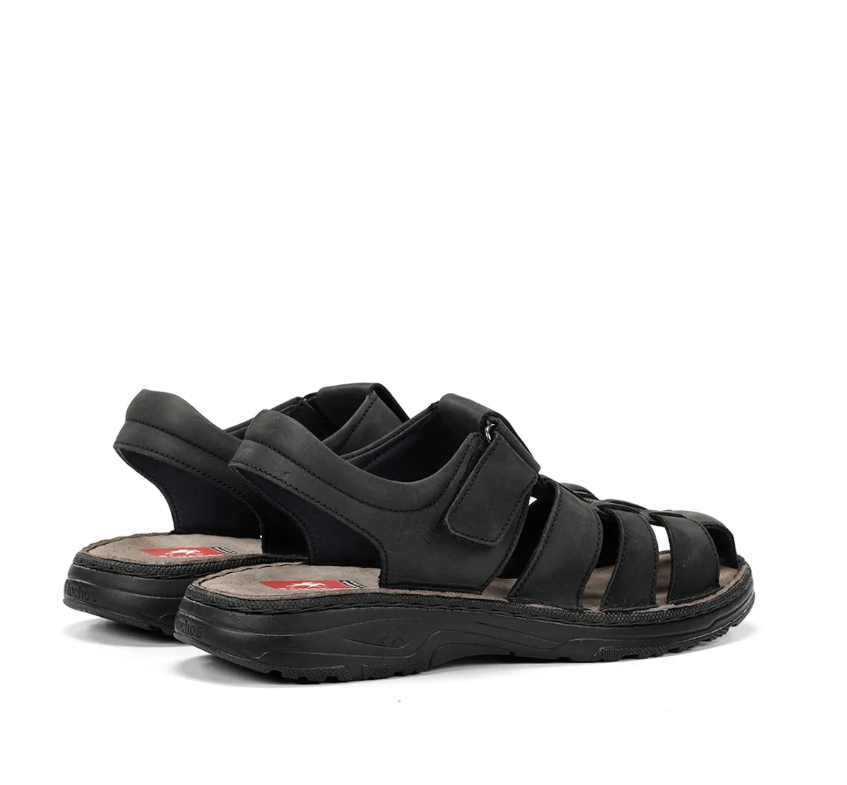 Fluchos Azores F2198 sandalo uomo nero con velcro
