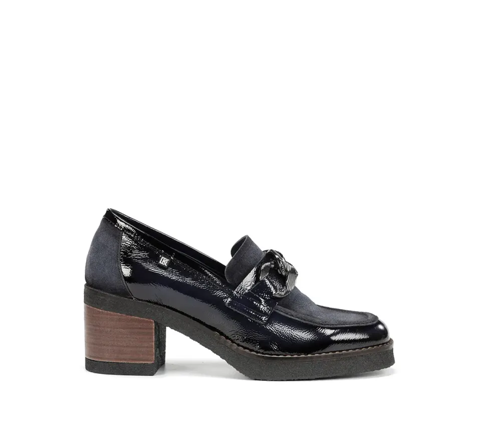 Dorking Oprah D9193 mocassino donna blu suola crepe