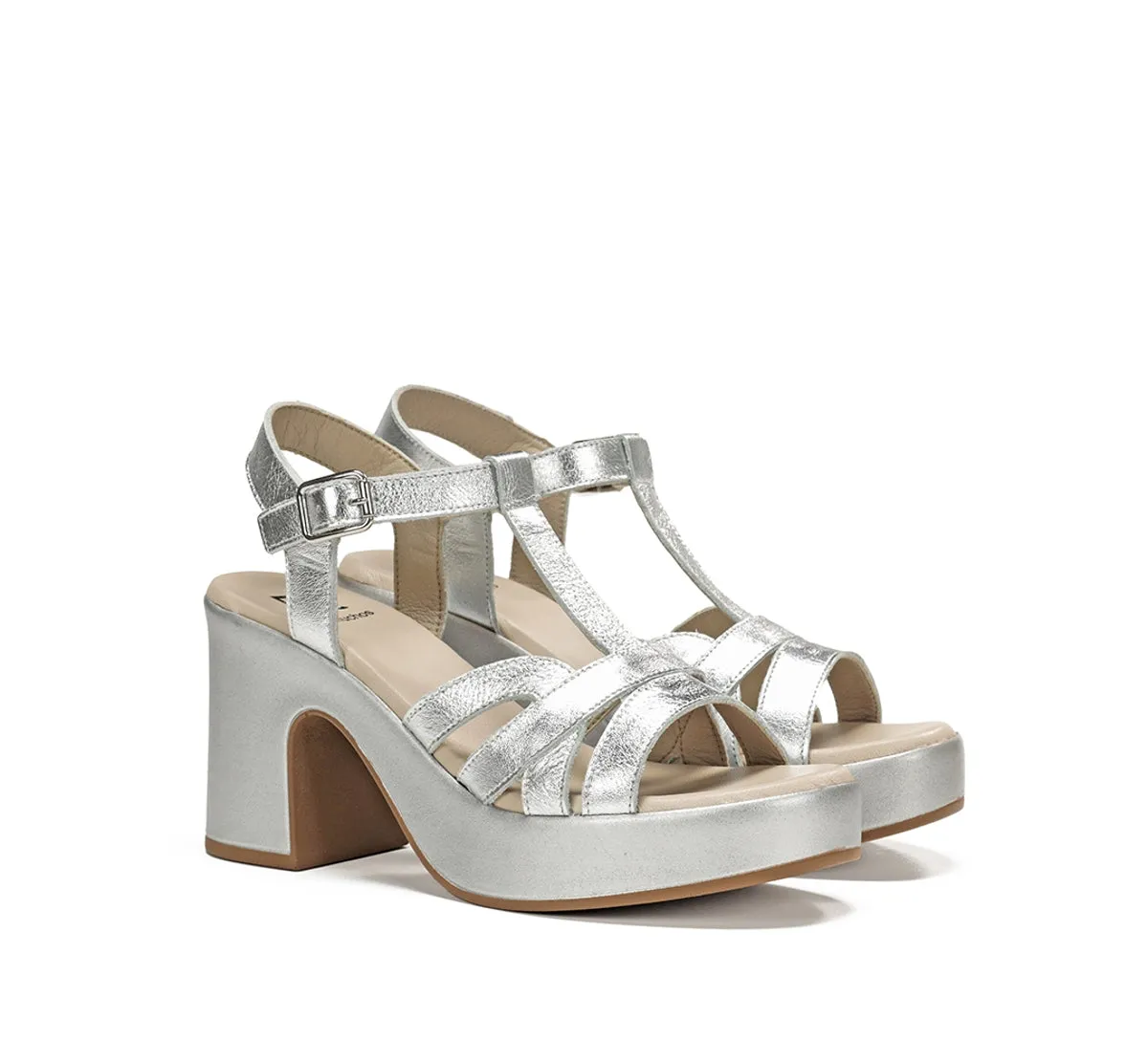 Dorking Jessy D9276 sandali donna argento platform