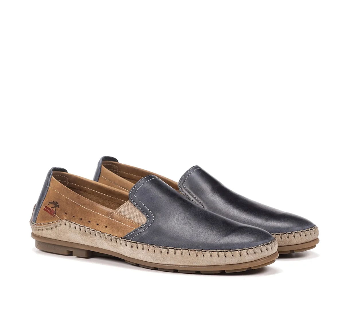Fluchos Dorian F1178 mocassino uomo blu pelle