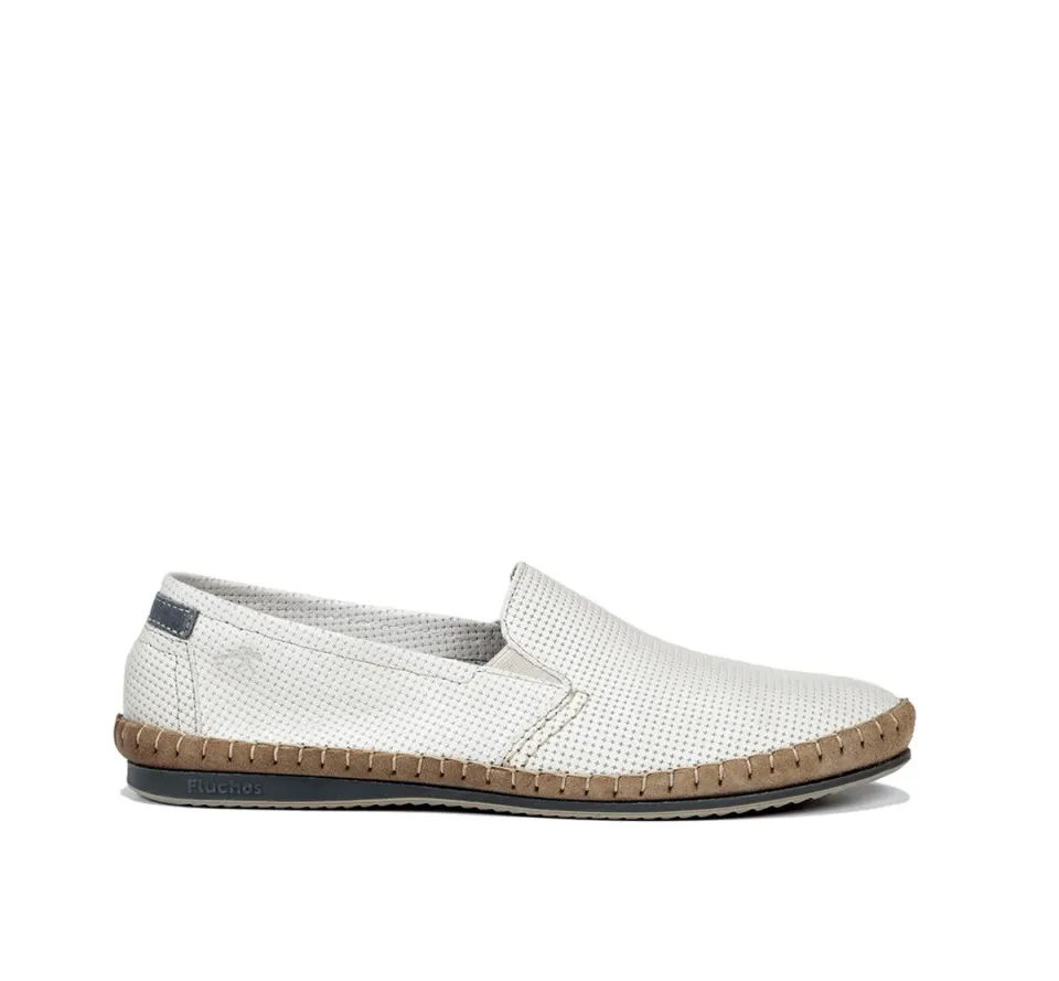 Fluchos Bahamas 8674 Slip On Uomo Bianche senza Lacci