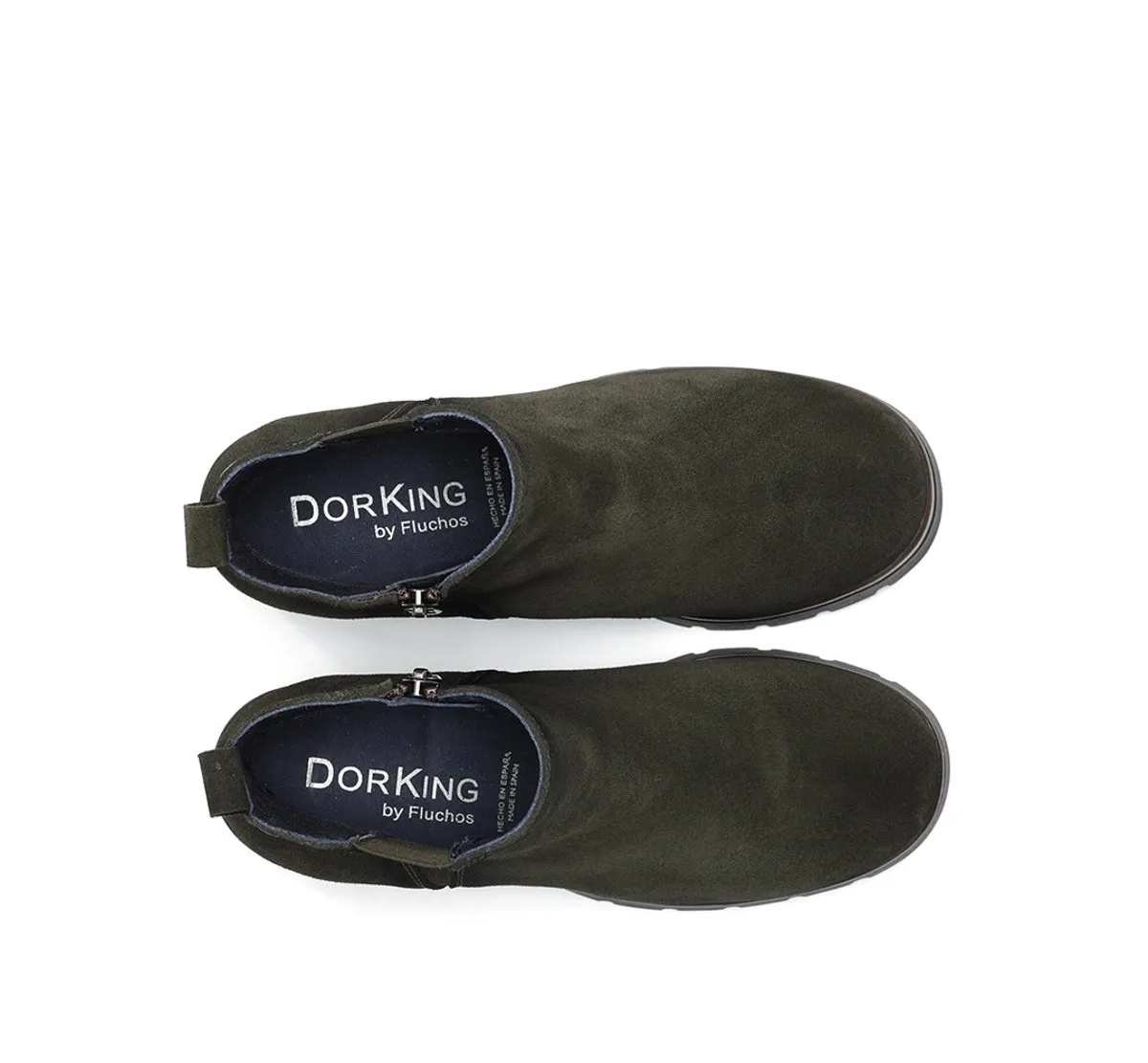 Fluchos Safe D9414 stivaletti donna verde tacco legno