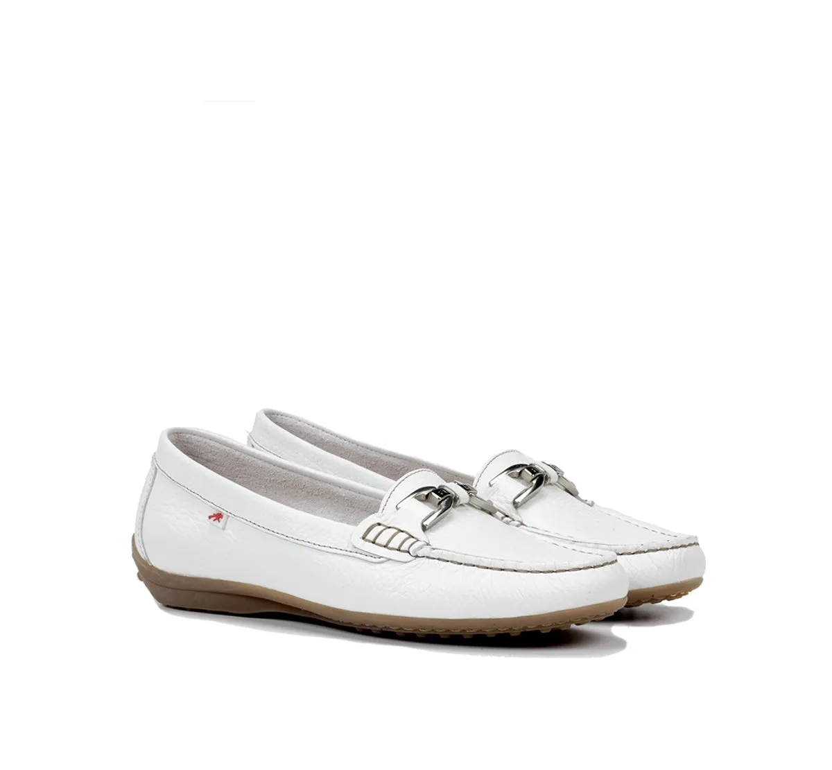 Fluchos Bruni F0804 mocassino donna bianco pelle