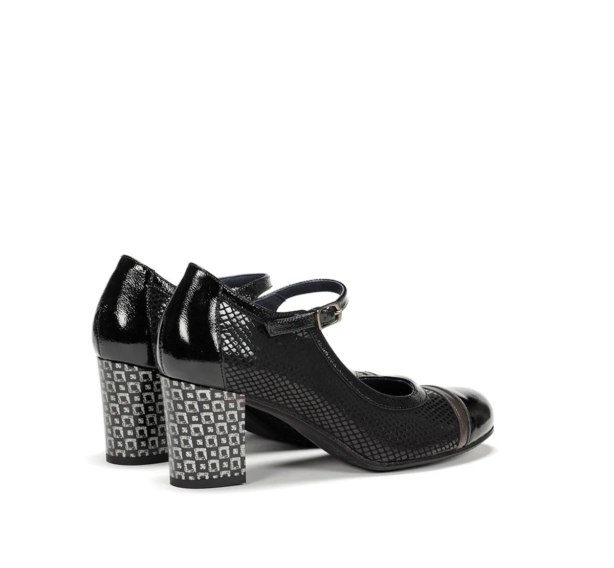 Fluchos RODIN D8669 scarpe tacco donna nere fibbia