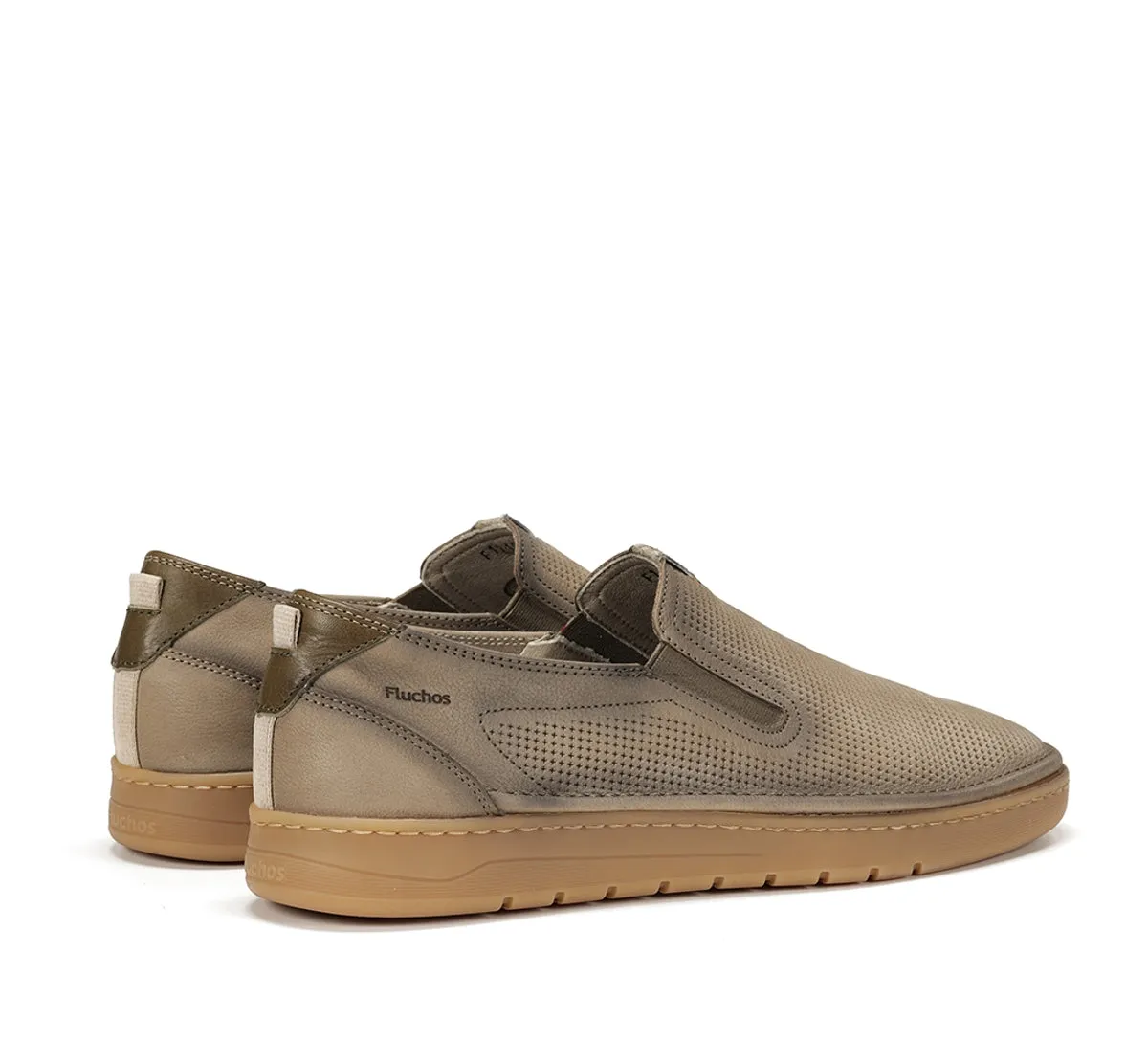 Fluchos Leo F1946 slip on uomo marrone suola retro