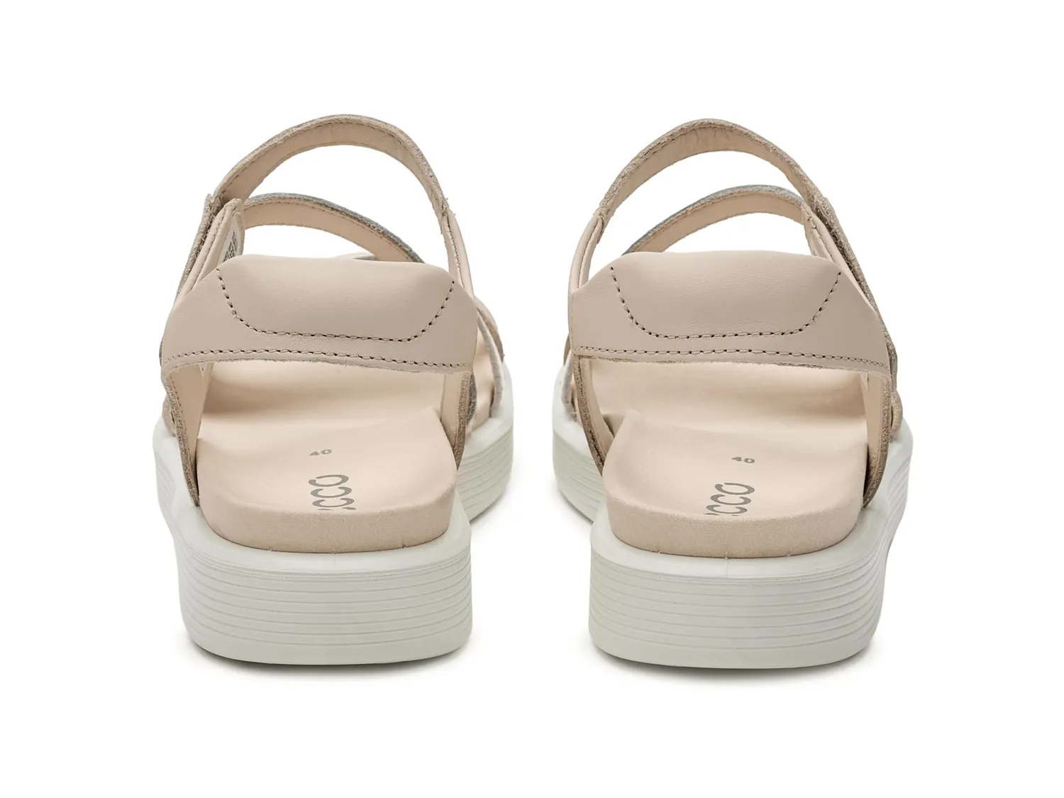 Ecco Soft 3-Strap sandali donna limestone 41 EU pelle