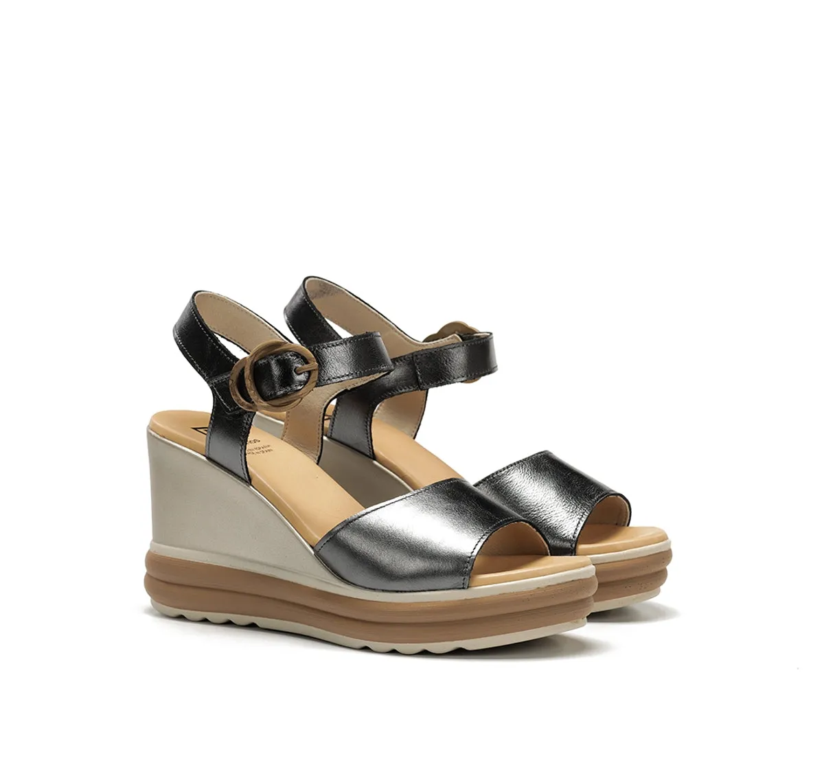 Fluchos Diane D9696 Sandalo Zeppa Grigio Donna