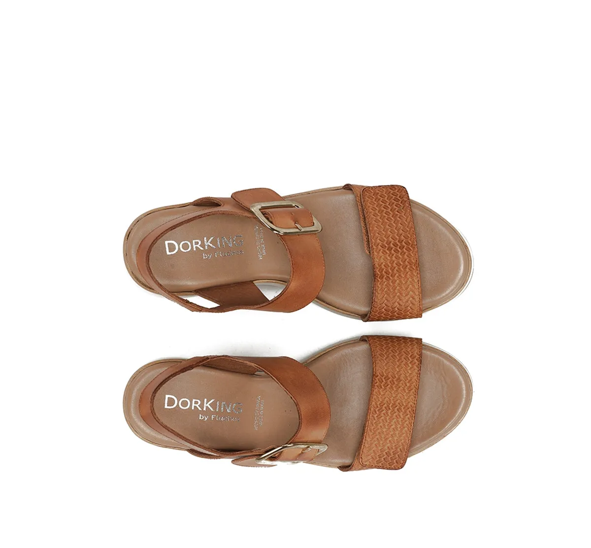 Dorking Prince D9642 sandali donna marroni zeppa