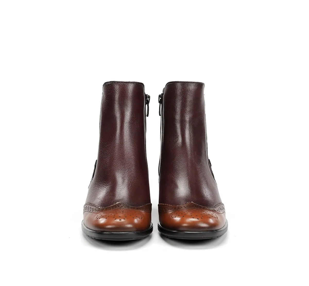 Fluchos IKIA D9368 stivaletti donna marroni fibbie