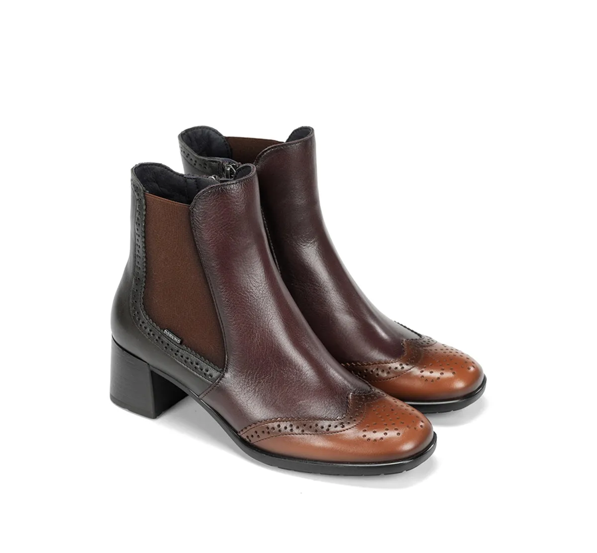 Fluchos IKIA D9368 stivaletti donna marroni fibbie