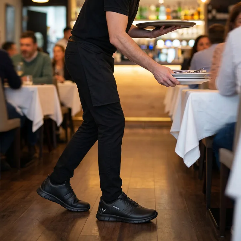 Suecos Erik Black scarpe lavoro nere antiscivolo