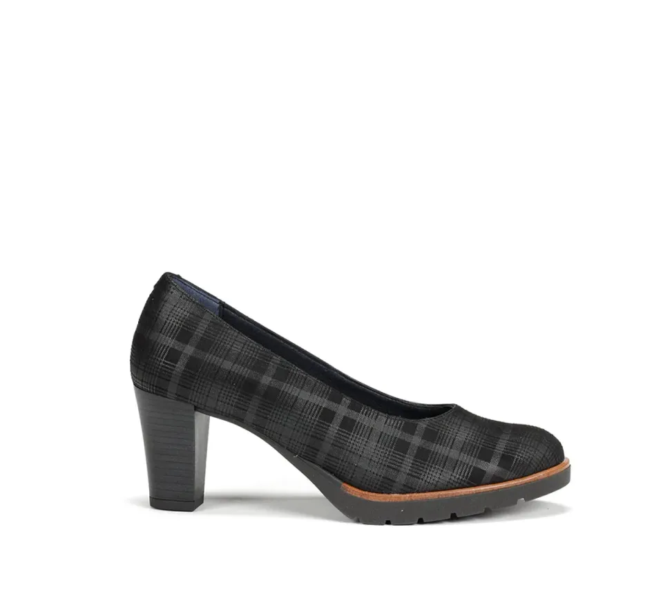 Fluchos Opium D7976 decollete donna nero tacco quadrato