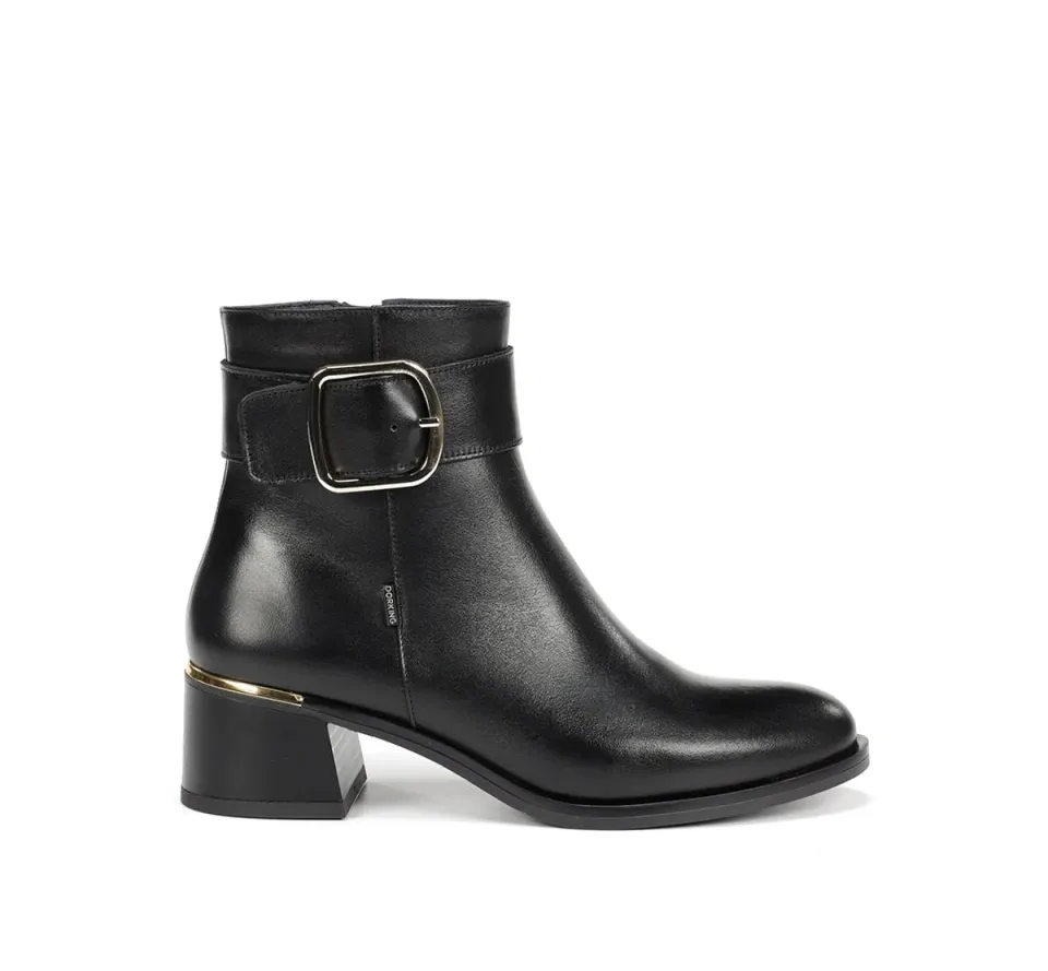 Fluchos Kim D9603 stivaletto donna nero tacco basso