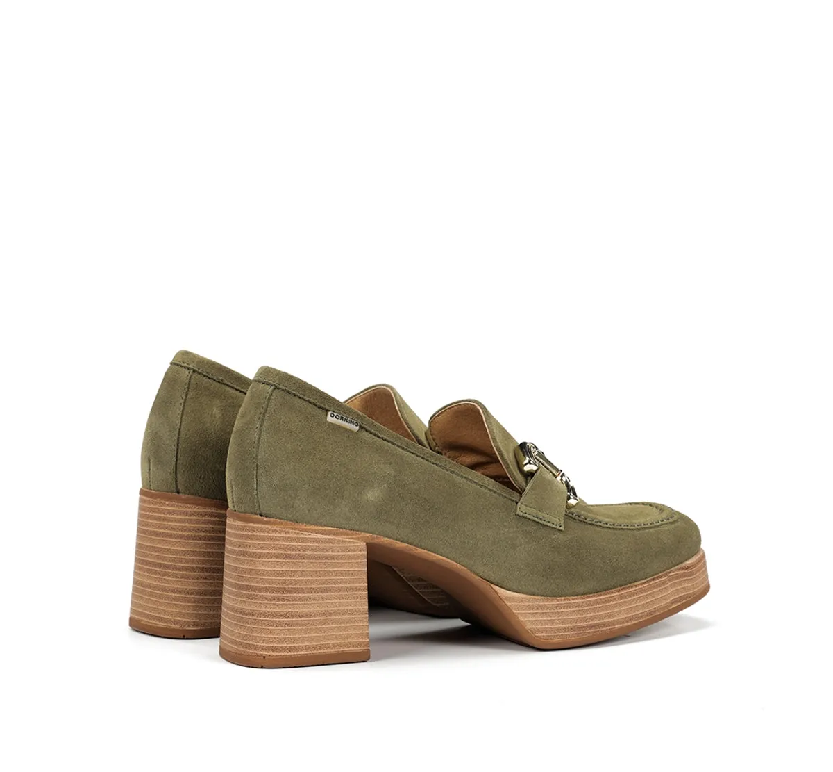 Dorking Cristel D9438 mocassini donna verdi zeppa