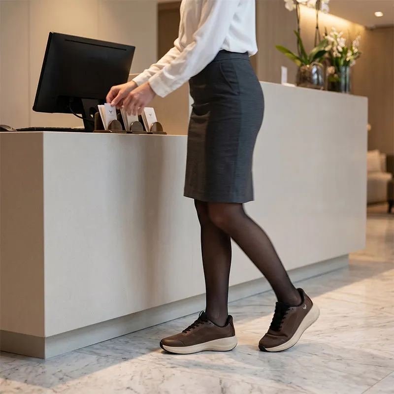 Suecos Aura scarpe marroni ammortizzate