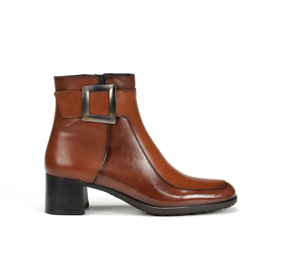 Fluchos Ikia D9199 stivaletti donna marroni fibbia