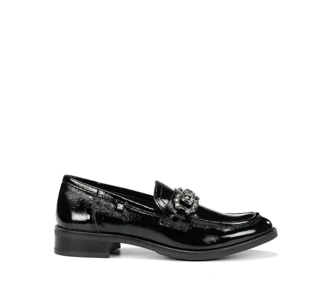 Fluchos Harvard D9118 mocassini neri donna eleganti