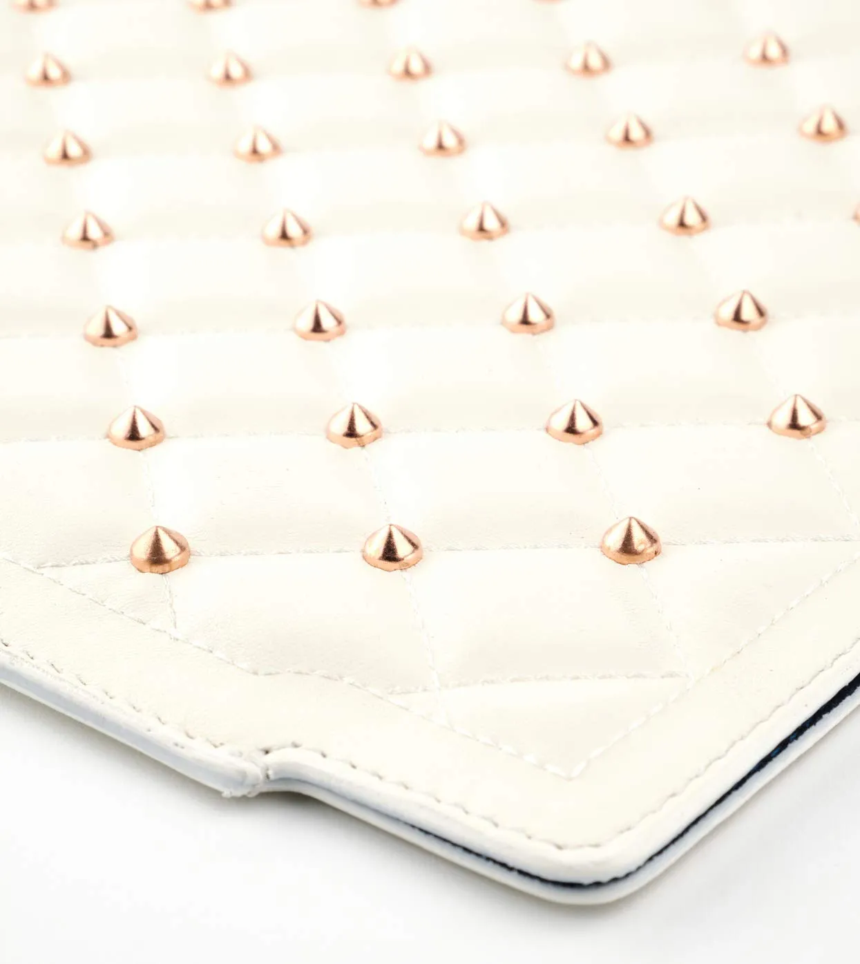 Alexander Smith Borchie custodia tablet iPad bianca 19,5x25 pelle