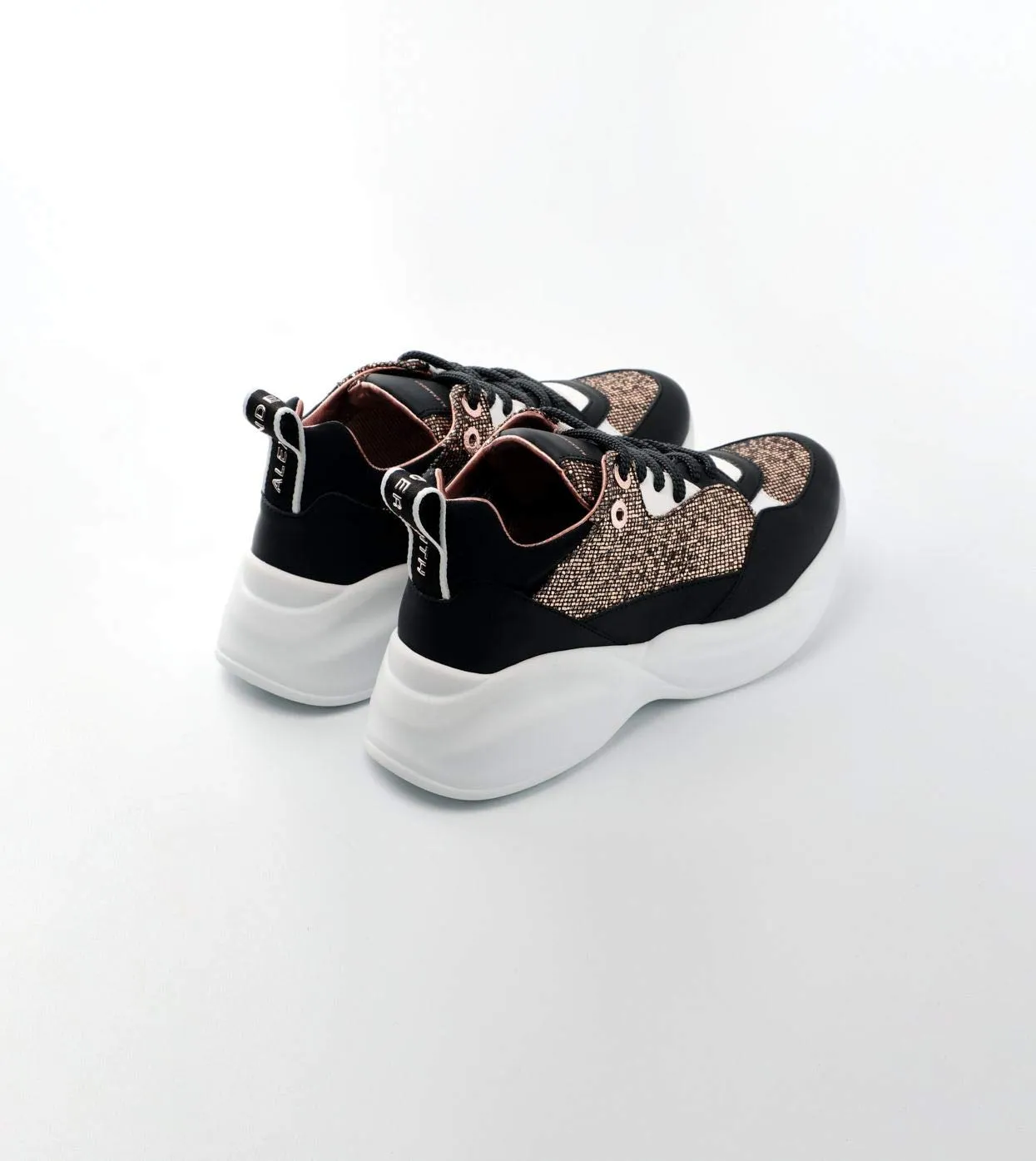 Alexander Smith London Eye sneakers donna gold plateau pelle