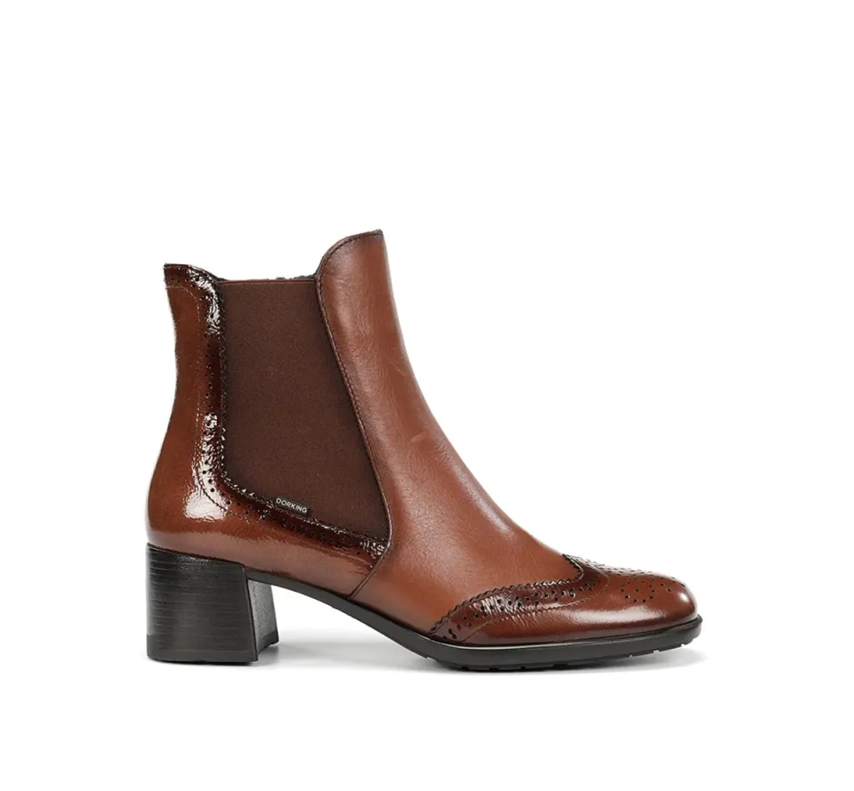 Dorking Ikia D9368 stivaletti donna marroni fibbie