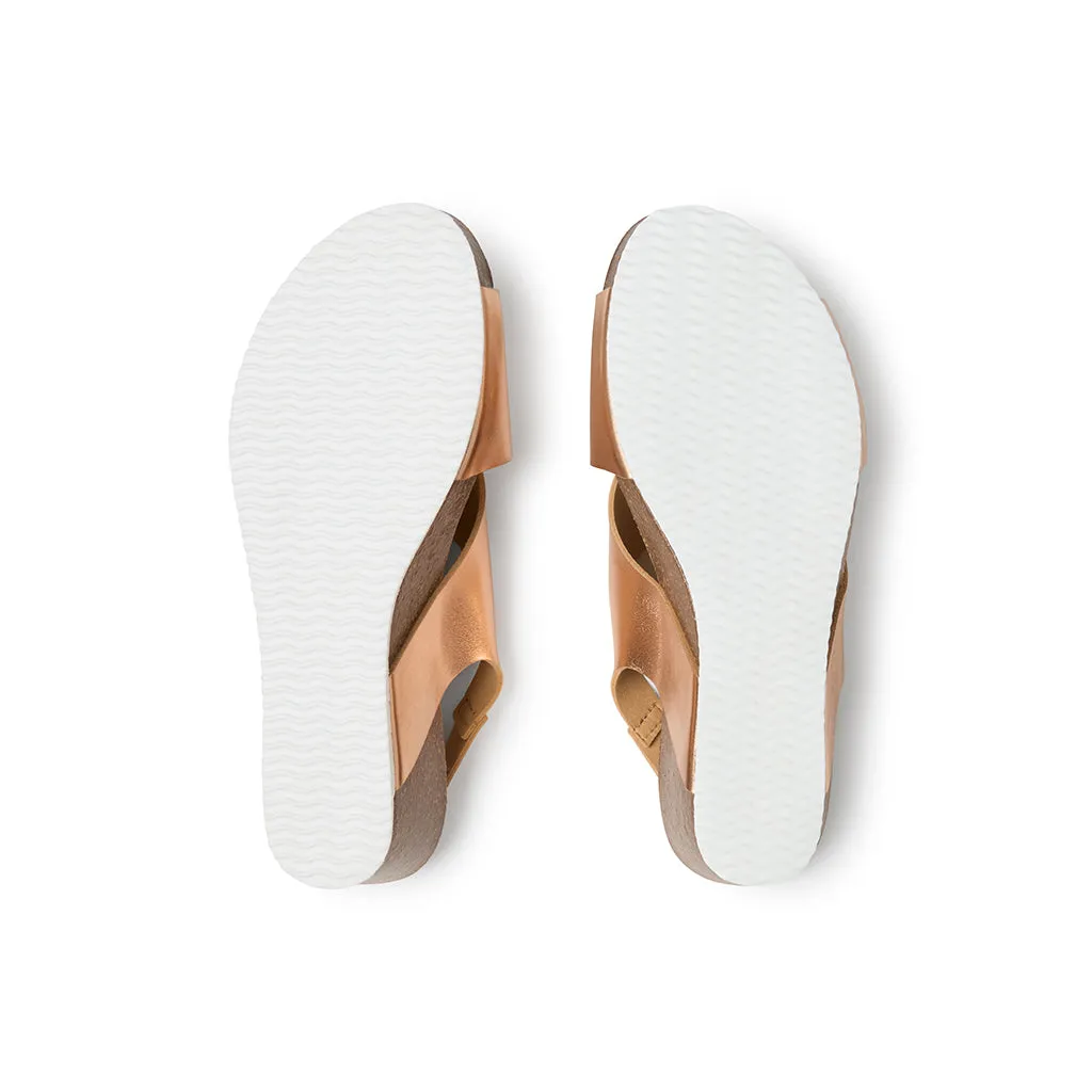 Suecos Ros Soft Sandali Zeppa Champagne