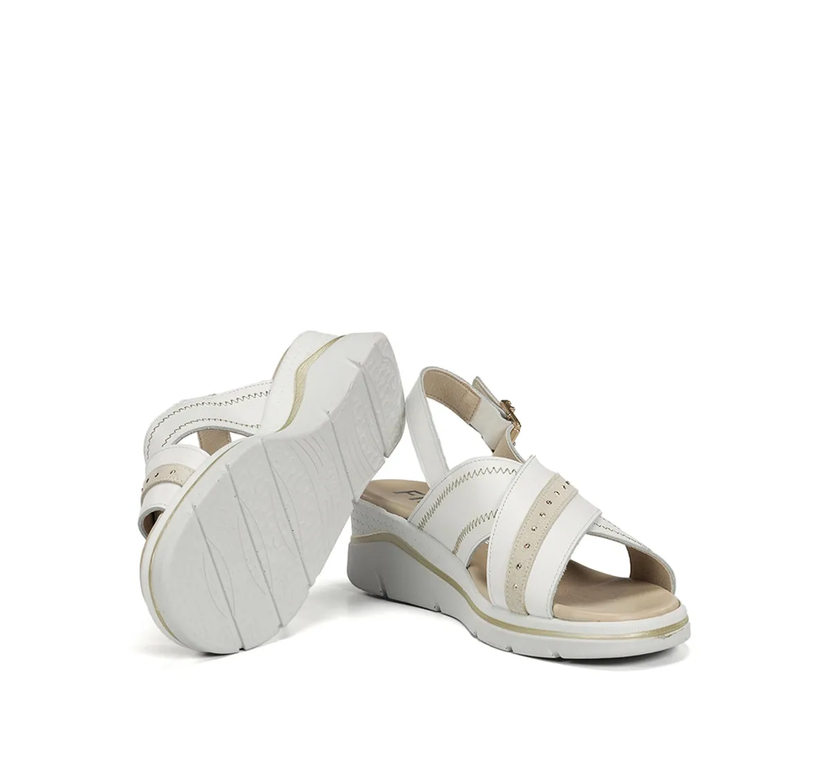 Fluchos Fire F2428 sandali donna bianchi zeppa