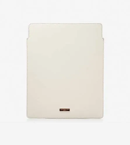 Alexander Smith Borchie custodia tablet iPad bianca 19,5x25 pelle