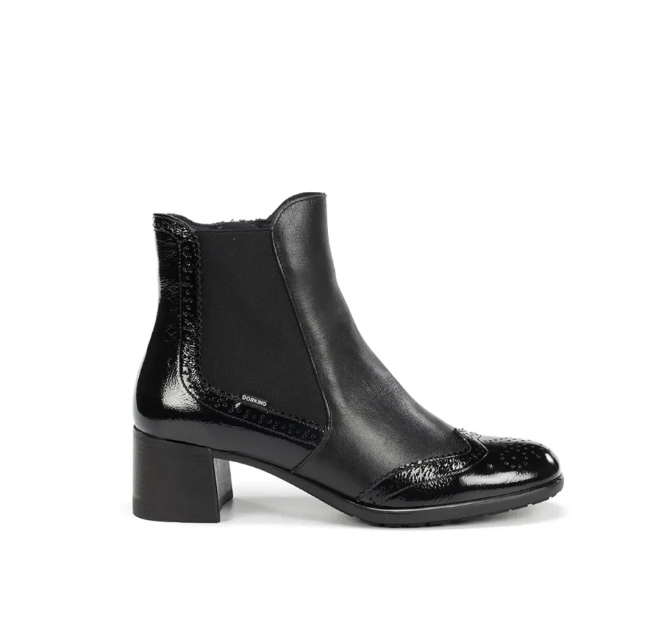 Fluchos Dorking Ikia D9368 tronchetto nero fibbie