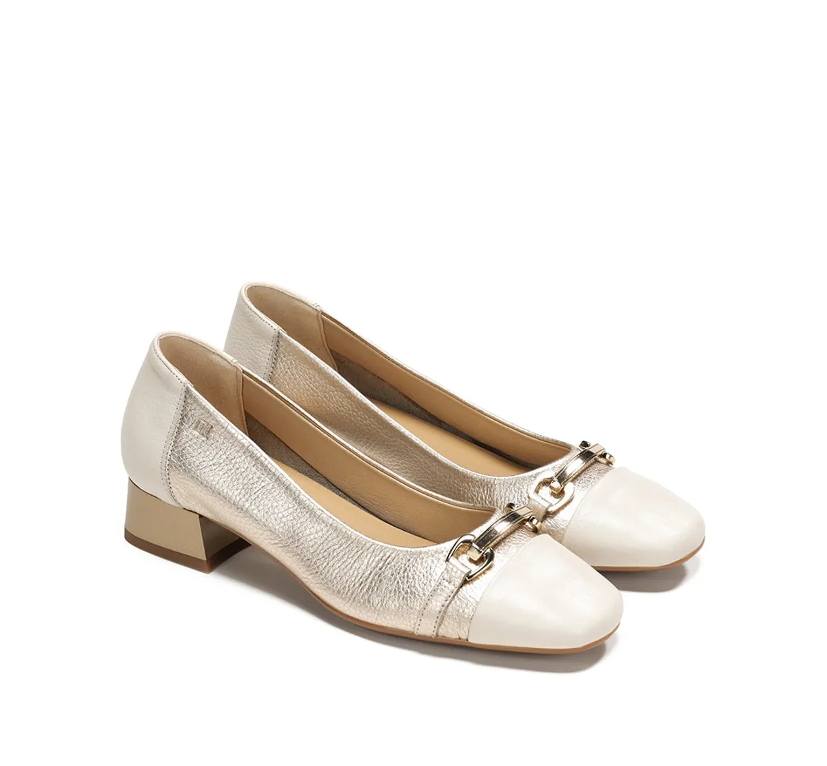 Fluchos Dorking Gia D9304 mocassini donna oro tacco