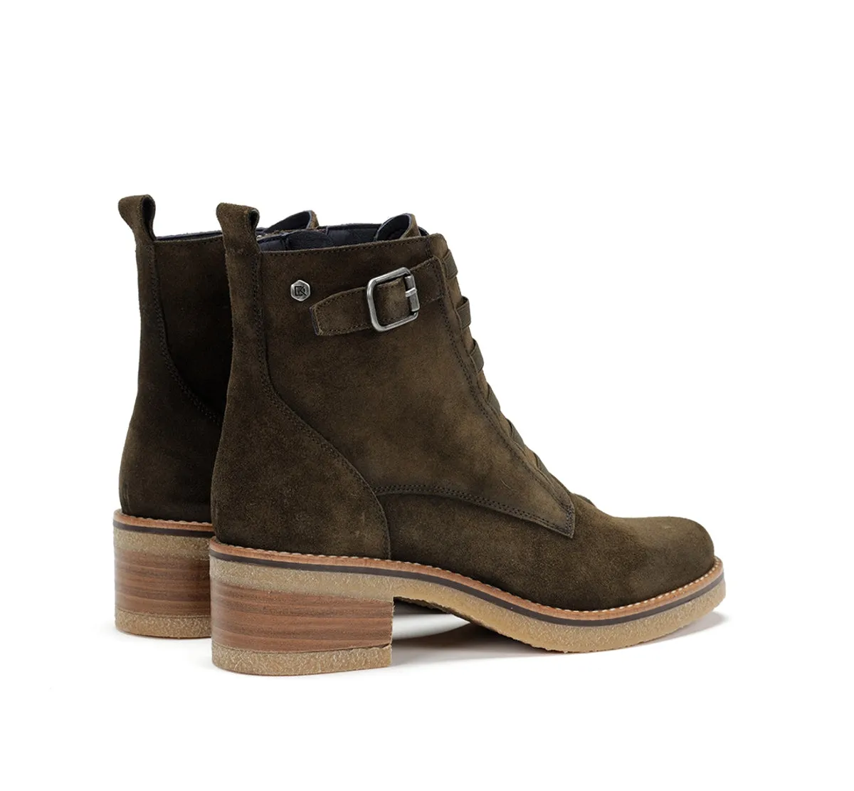 Fluchos Lucero D8868 tronchetto donna verde crepla