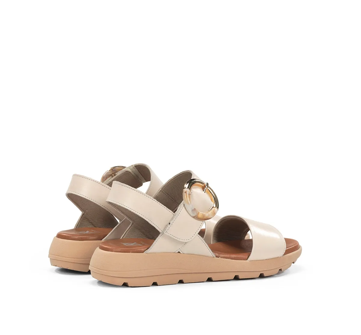 Fluchos Gandia D9468 sandali taupe donna fibbia