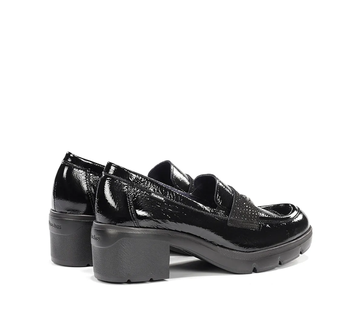 Fluchos Fugaz F2517 mocassini donna neri platform