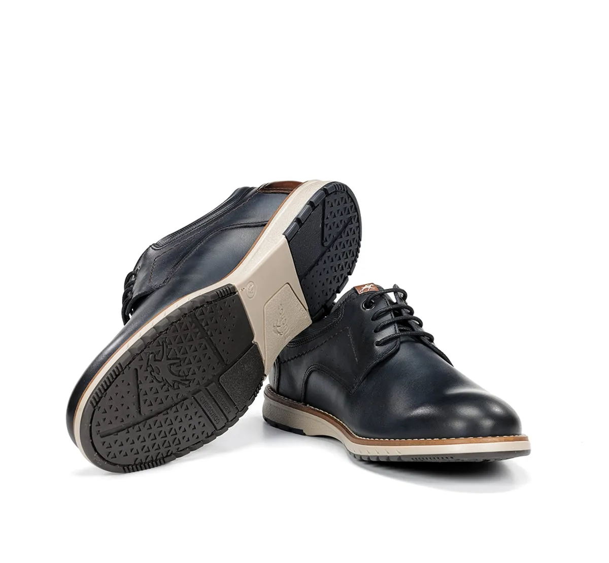 Fluchos Taylor F2091 Scarpe Uomo Blu Cuciture Contrasto