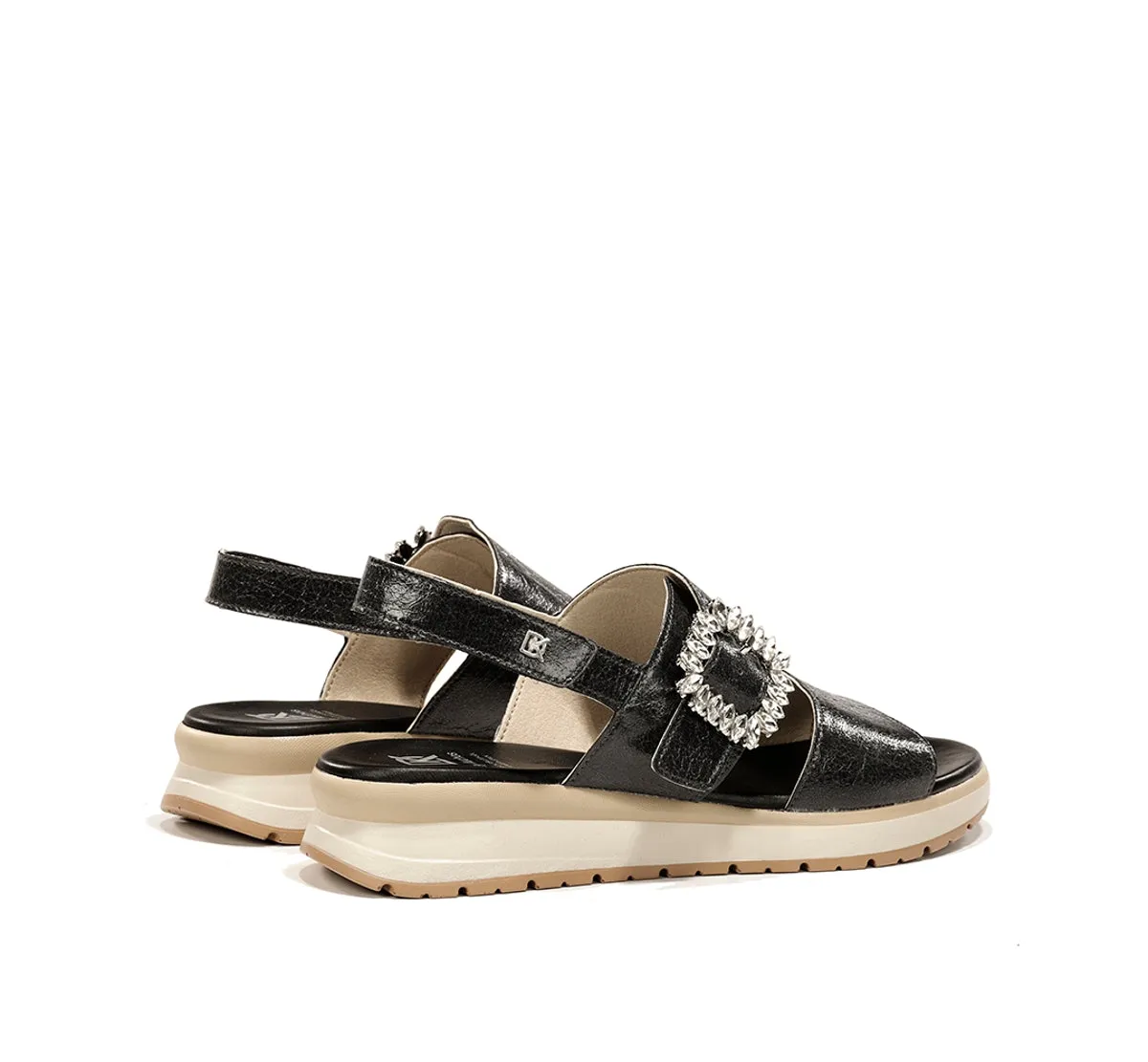 Fluchos Ter D9724 sandali neri donna sportivi