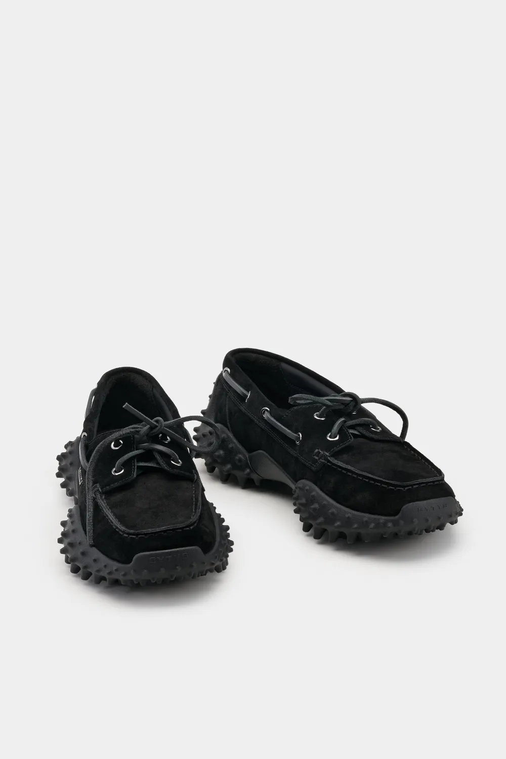 Eytys Mistral Boat Shoes mocassini grigio scuro camoscio