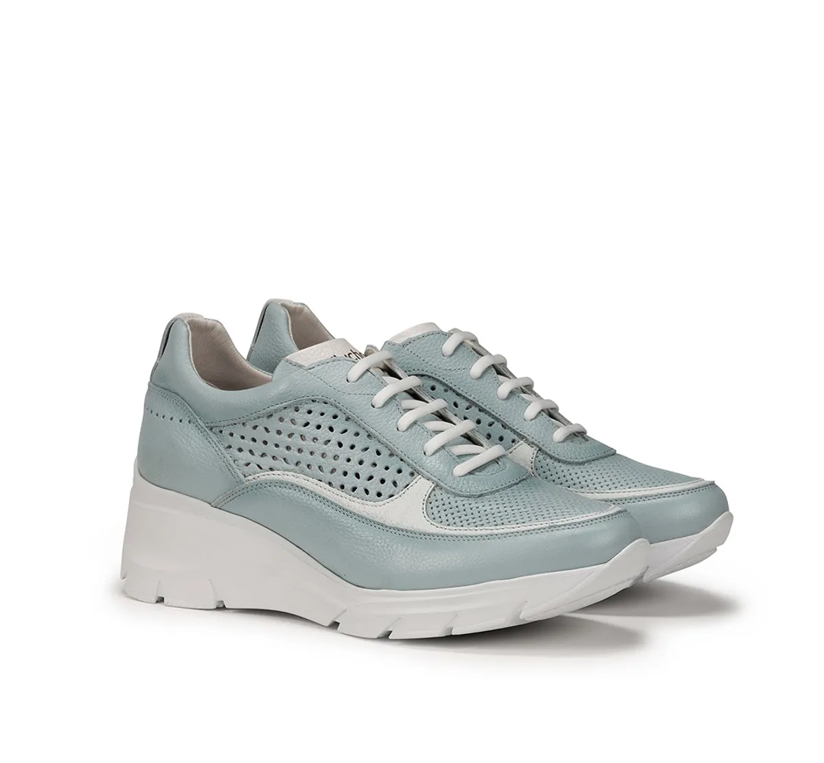 Fluchos Olas F1407 sneakers donna blu con zeppa